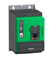 Schneider ATS480D38Y Soft starter, Altistart 480, 38A, 208-690V AC, control supply 110-230V AC, compact design.